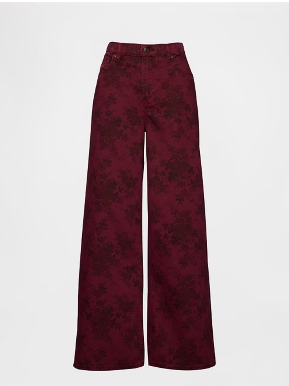 Gap Mid Rise Floral Baggy Jeans